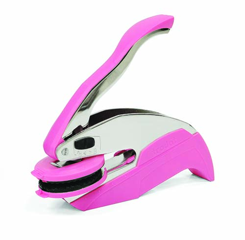 Dual-use Pennsylvania Notary Seal Embosser - Pink Handle