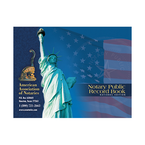 Pennsylvania Notary Public Record Book (Journal) - Statue of Liberty Blue Cover